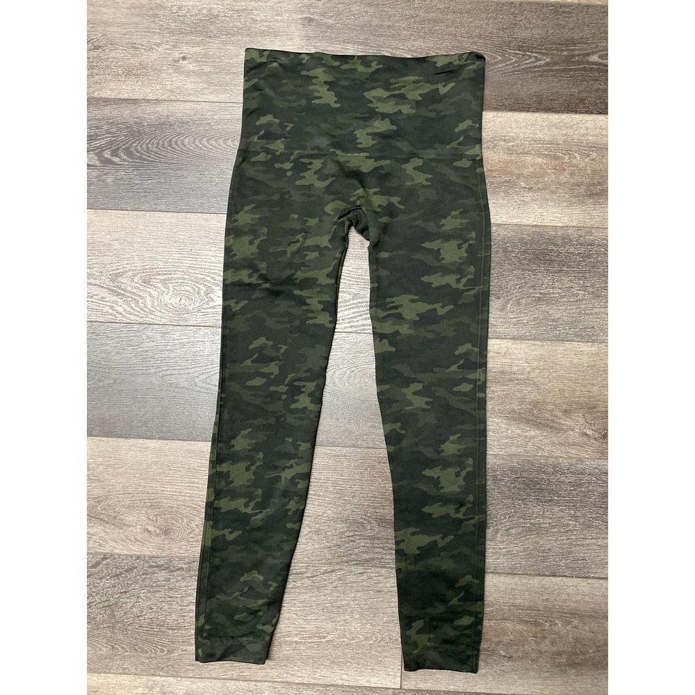 Spanx Look At Me Now Leggings Camo Seamless High Waisted Compression Sz XL
